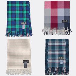 Barbour Plaid Fringe Scarves