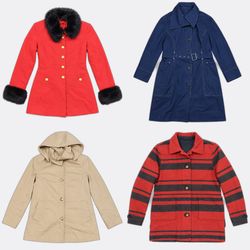 💥 RV5057 Coats With Fur Collars And Hoods