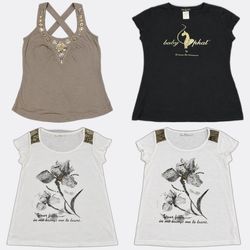 Women's Tops and Tanks featuring embellished and g..