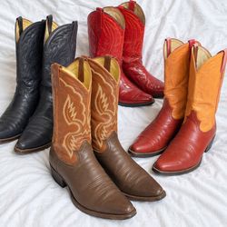 Leather Western Cowboy Boots