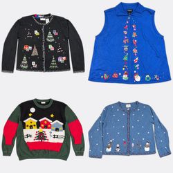 Code#033 Ugly Christmas Knitwear Sweaters and Vest..