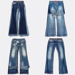 CR13989 Vintage Rock Revival フレア＆ストレートジーンズ