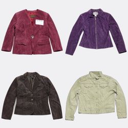 GRV 1-029 Women y2k suede jackets with multi colou..