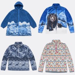 Vintage Patterned Crazy Fleece Jackets