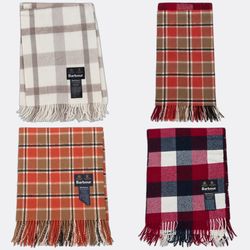 Barbour HLA Sciarpe a quadri con frange