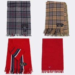 Barbour Plaid Striped Scarves
