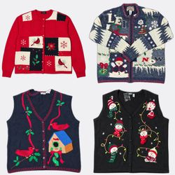 Großhandel Vintage Weihnachtsstrickjacken-Bundle |..
