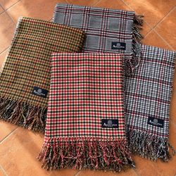 Aquascutum Kariert Fransen-Schals
