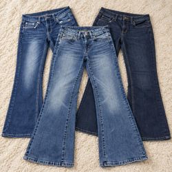 Jeans bootcut et évasés en denim, lot (GRF-10-020)