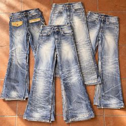 Jeans im Vintage-Stil mit verwaschenem Denim