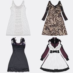 Women's Lace Trim Slip Dresses