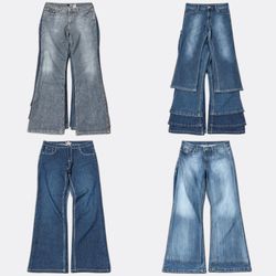 Sélection de jeans en denim flare
