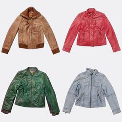 Leather Jackets in Various Colors