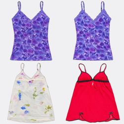 Floral and Lace Trim Camisoles
