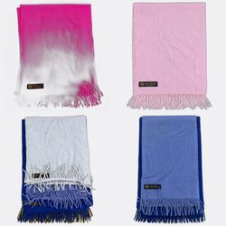 Fringed Wool Muffler Scarves