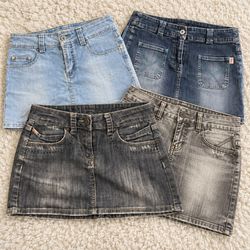Y2K Unique Denim Mini Skirts RW-2729