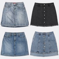 Unbranded Denim Mini Skirts (ST-0013)