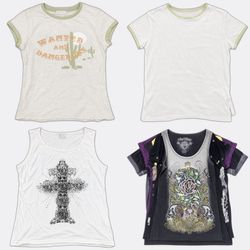 Y2K Affliction inspired grunge tees WR-2751B11
