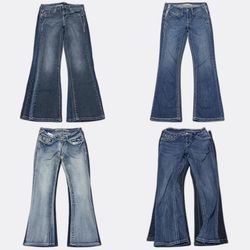 Women y2k low rise flared jeans