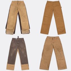 Pantalons de travail en toile à double genoux Carh..