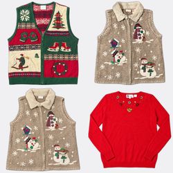 Wholesale Vintage Christmas Sweaters Bundle | 10pc..