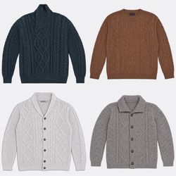 Fisherman Cable Knit Sweaters and Cardigans.001
