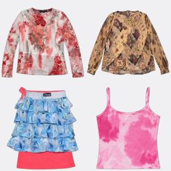 Bedruckte Y2K Mix Damen Tops
