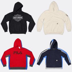 Mix branded Sweatshirts and Hoodies Lot