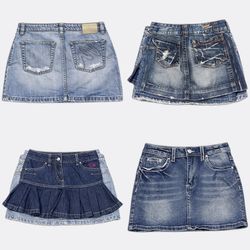 Y2k Denim Mini Skirts WR-2770B13