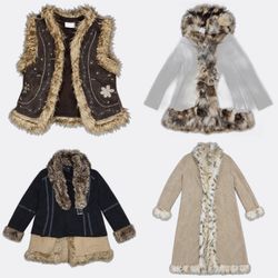 Faux-Fur-Besatz Afghanische Mäntel