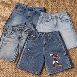F1612 Men Baggy Hiphop Denim Shorts