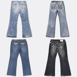 Jeans in denim taglio bootcut Y2K