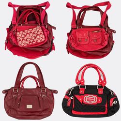 Red and Maroon Handbags
