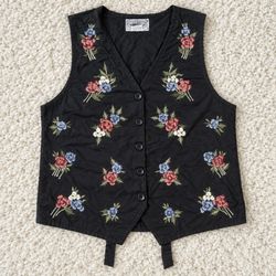 Unique Floral Embroidered Vests