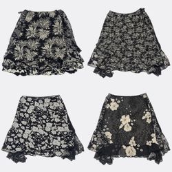Women Floral Print Midi Skirts