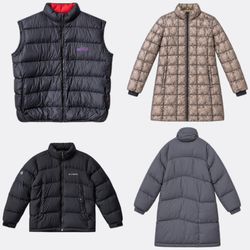 1071 Montbell Zip Up Puffer Jackets