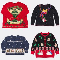 Wholesale Vintage Christmas Sweaters Bundle | 10pc..
