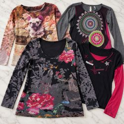 102 Women's Graphic Long Sleeve blouse y2k