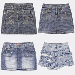 Vintage Y2K Denim Mini Skirts TY-174