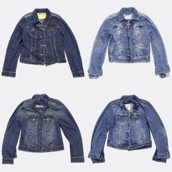 Women y2k denim button jackets