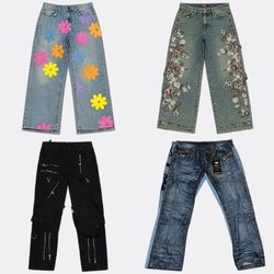 Selezione di jeans in denim e pantaloni cargo RV #..