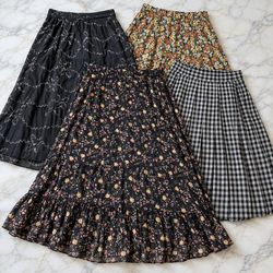 Women's Patterned Midi Skirts Selection