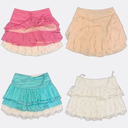 Selection of Women's Tiered Ruffle Mini Skirts