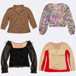 Women's Printed Blouses and Long Sleeve Tops VR-45..