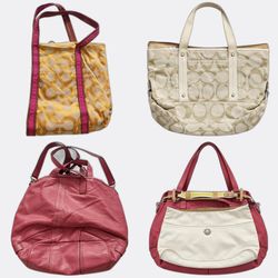 Coach Canvas and Leather Tote Handbags