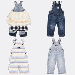 kids OshKosh B'gosh Denim Dungarees Bundle