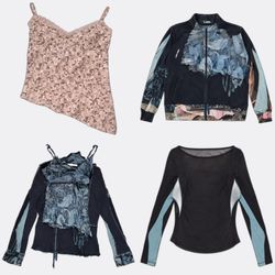 Damen Y2k Mix-Tops