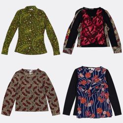Y2k Grunge style Printed Tops and Blouses Lot