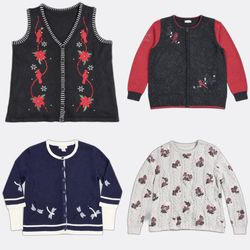 Y2K Country Core Embroidered Sweaters