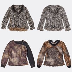 Desigual Long Sleeve Printed Tops Bundle